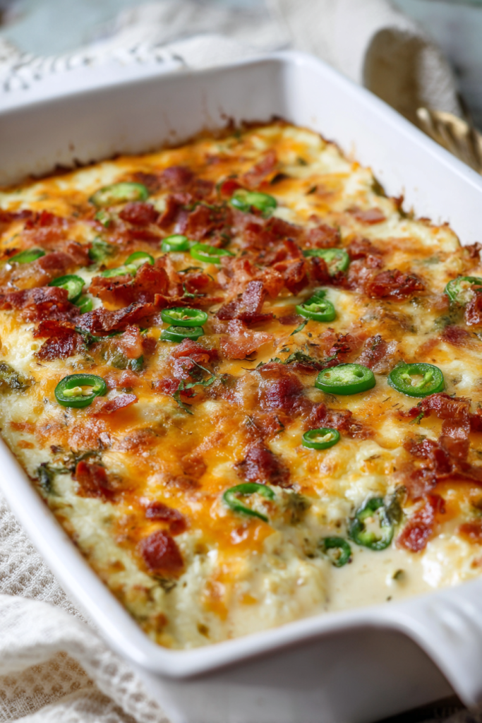 keto jalapeño popper casserole