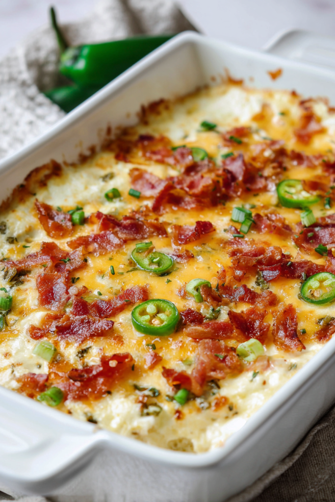 keto jalapeño popper casserole