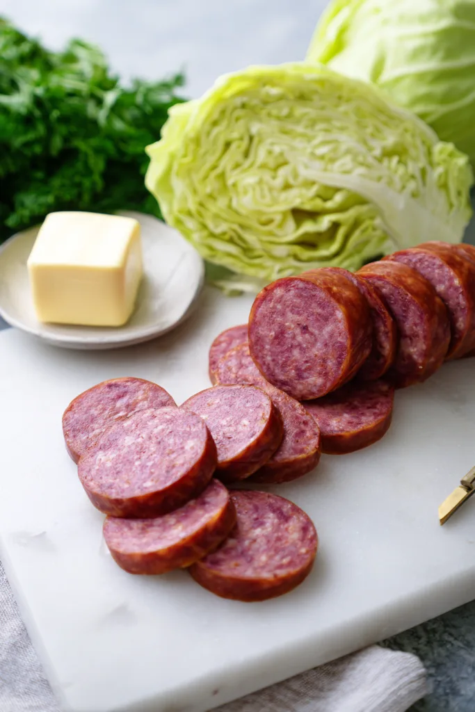 Cajun Sausage Cabbage Alfredo