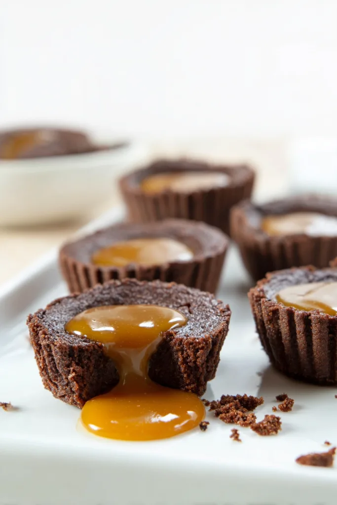 keto caramel brownie bites