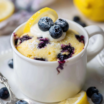 Lemon Blueberry Keto Mug Cake