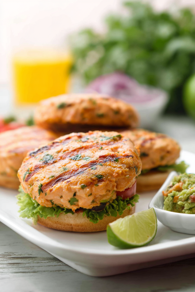 Southwestern salmon burgers