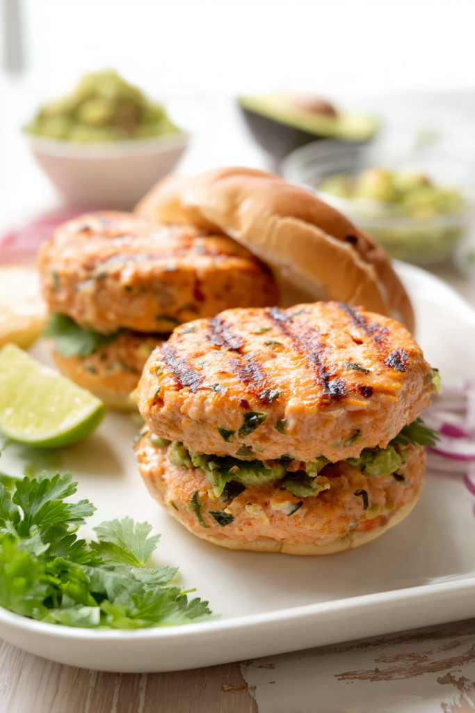 Southwestern salmon burgers