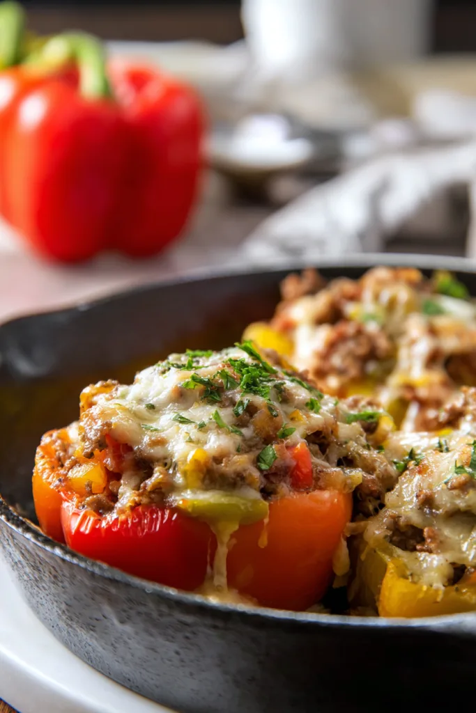 keto stuffed pepper skillet