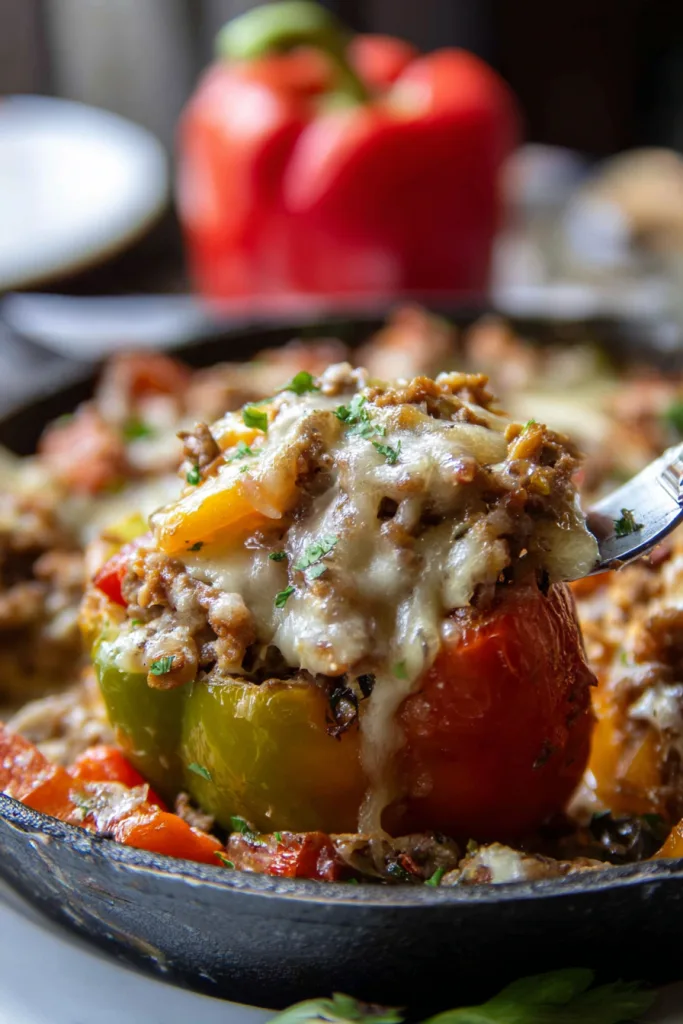 keto stuffed pepper skillet