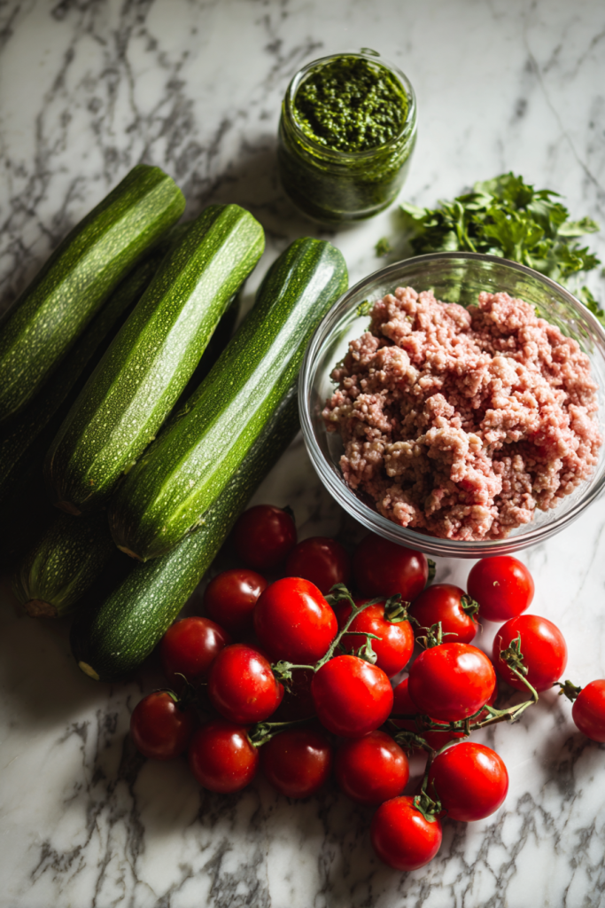 ground turkey and zucchini skillet
