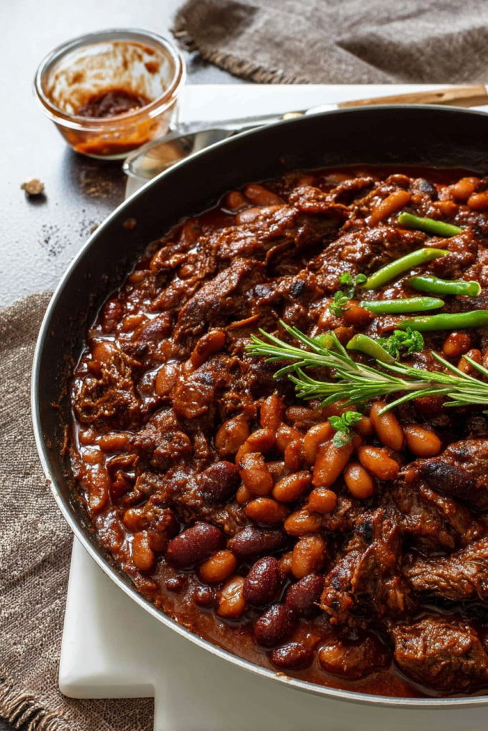 BBQ beef and beans