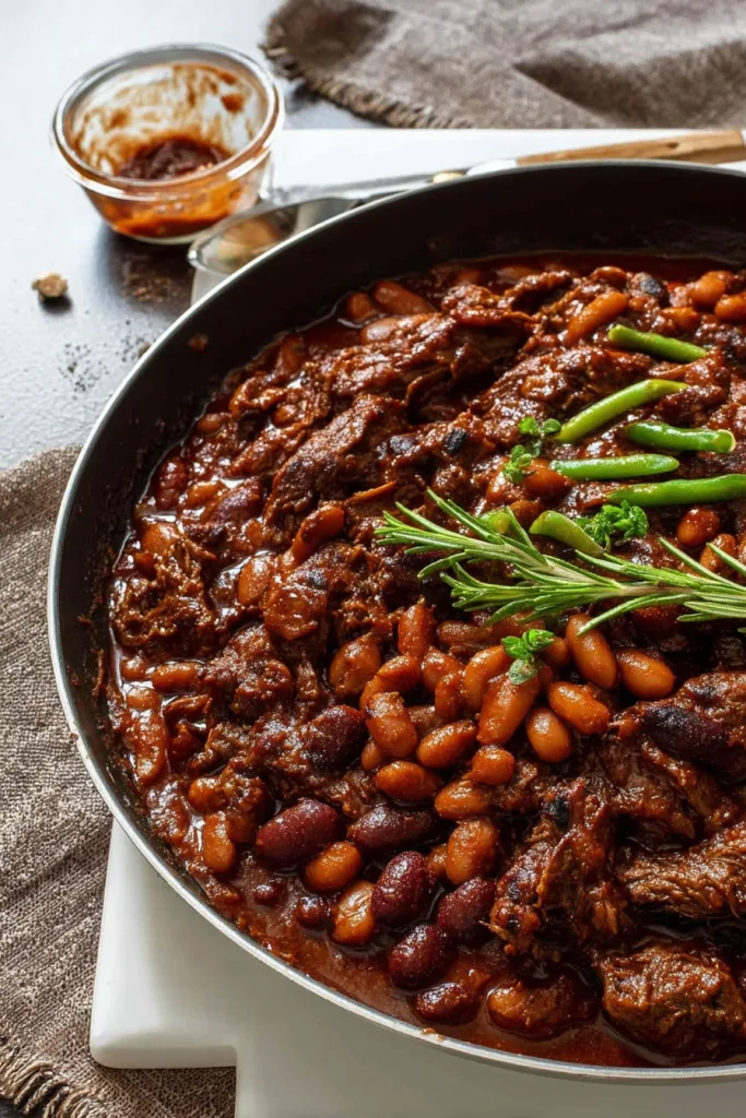 BBQ beef and beans