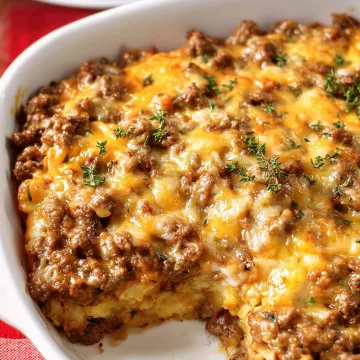 Keto Cheeseburger Casserole