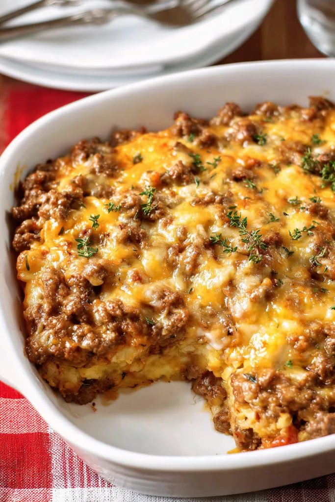 keto cheeseburger casserole