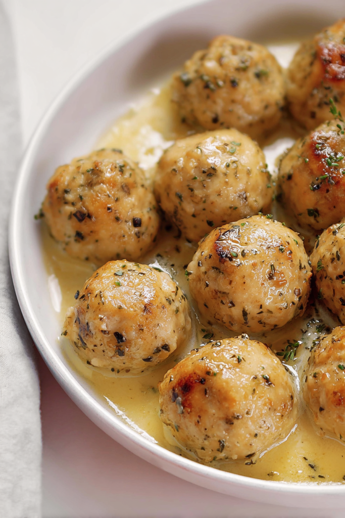 garlic butter chicken meatballs
