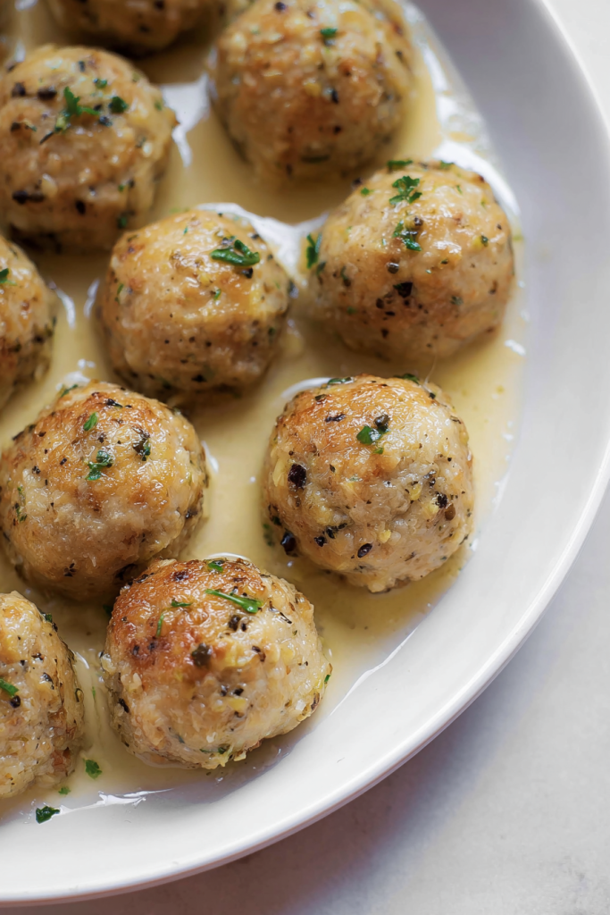 garlic butter chicken meatballs