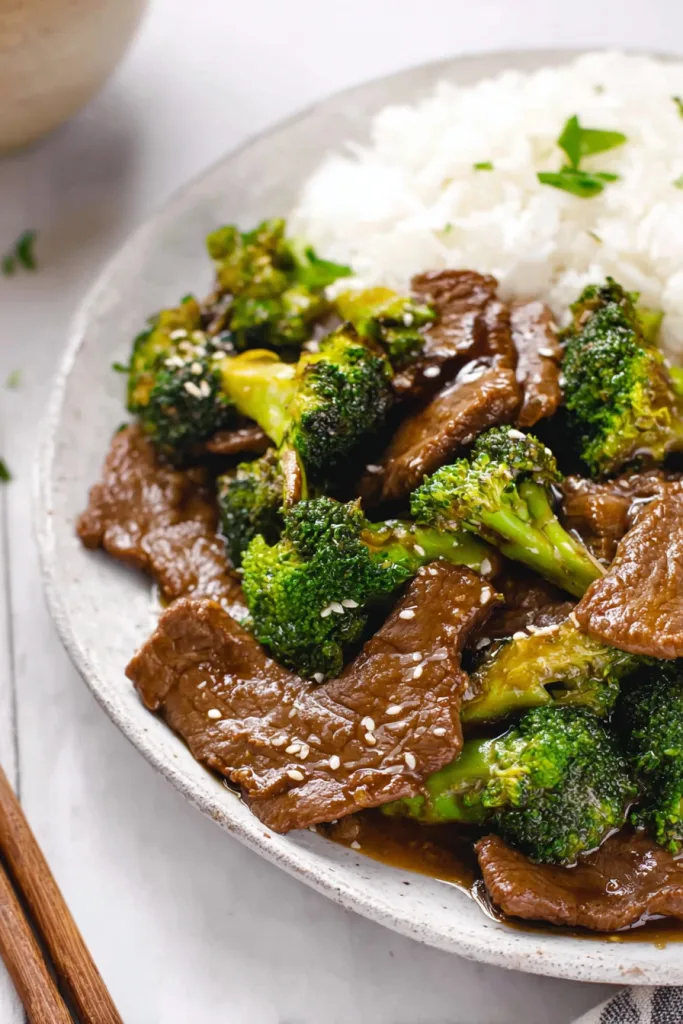 teriyaki beef and broccoli