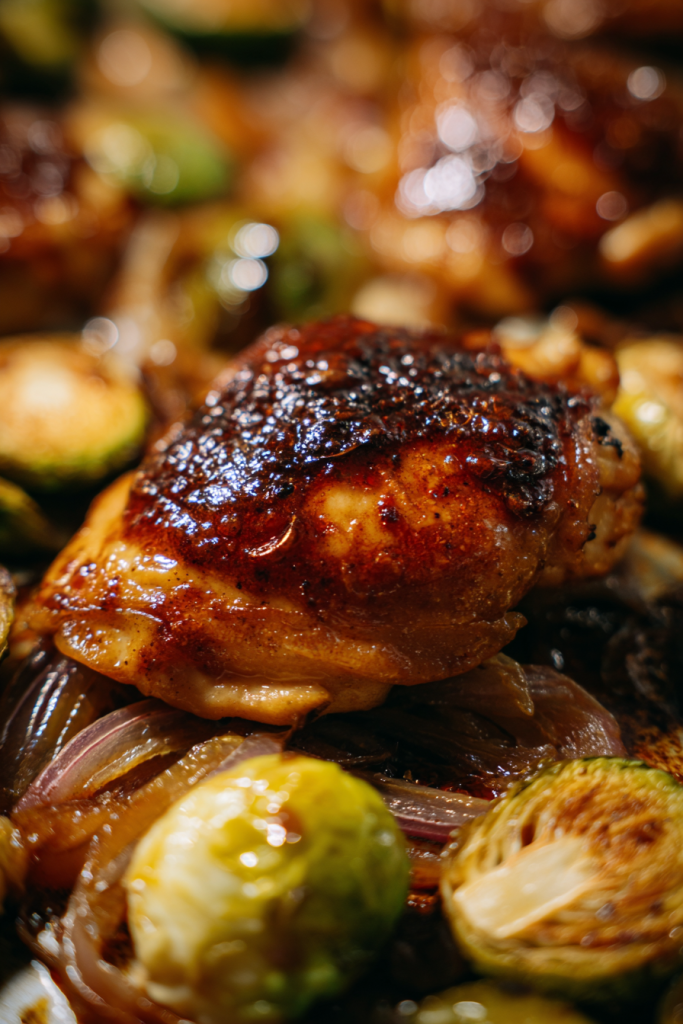 balsamic chicken with Brussels sprouts