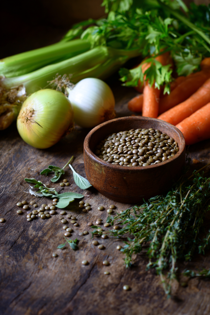 lentil sausage soup