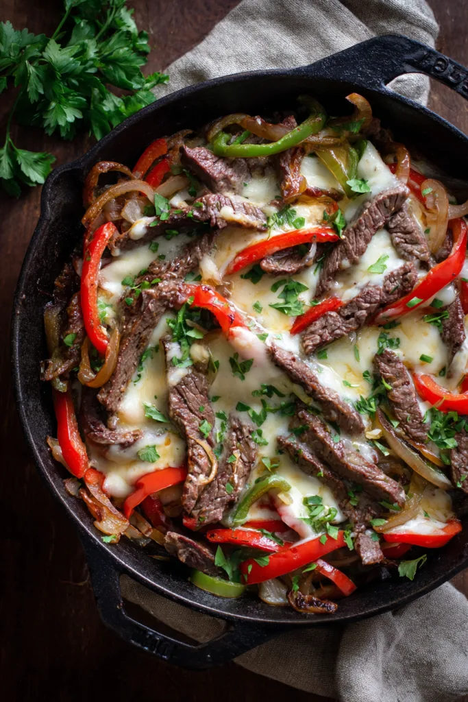 Keto Philly Cheese Steak Skillet
