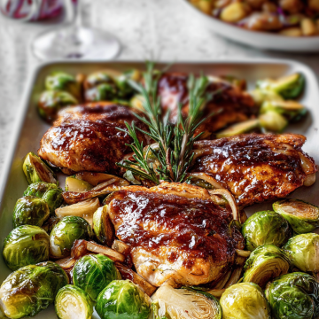 Balsamic Chicken with Brussels Sprouts