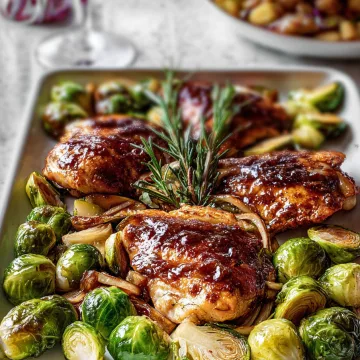 Balsamic Chicken with Brussels Sprouts