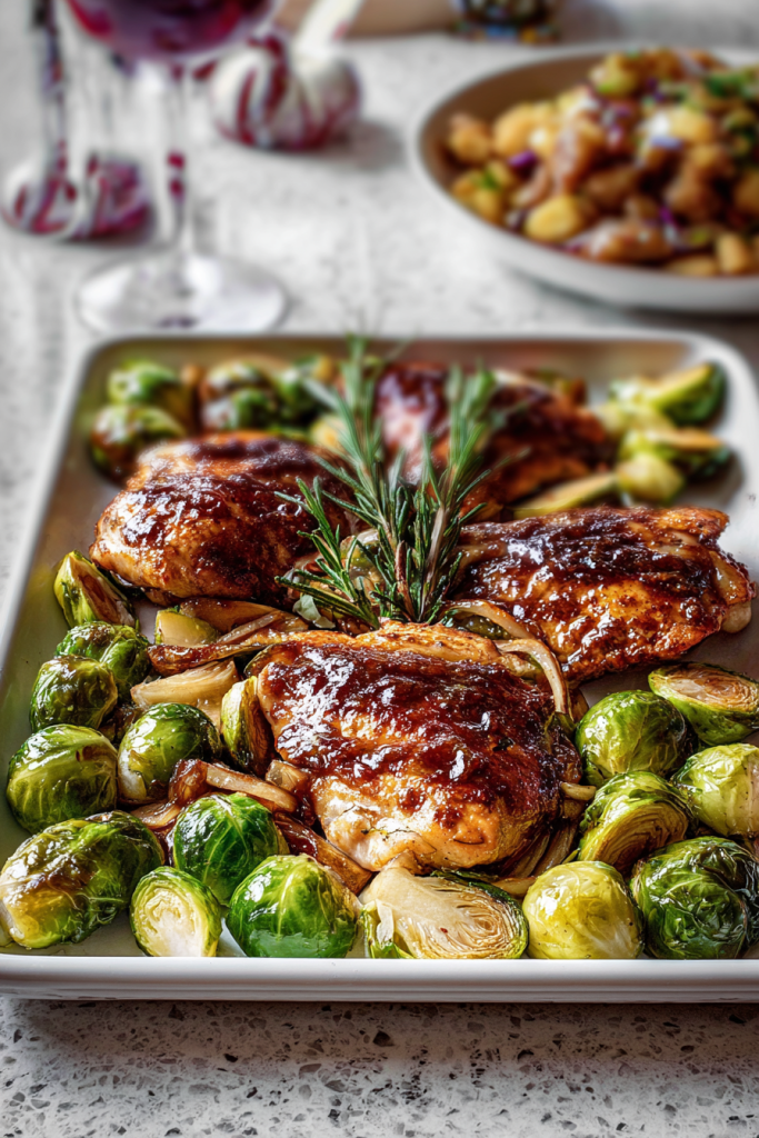balsamic chicken with Brussels sprouts