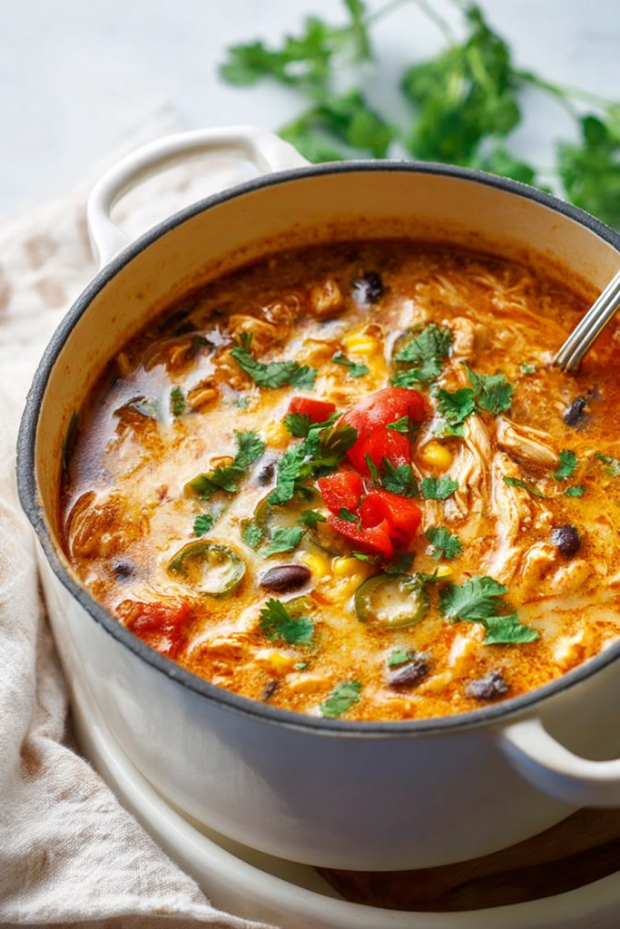 creamy chicken enchilada soup