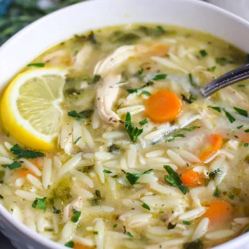 Easy Instant Pot Lemon Chicken Orzo Soup