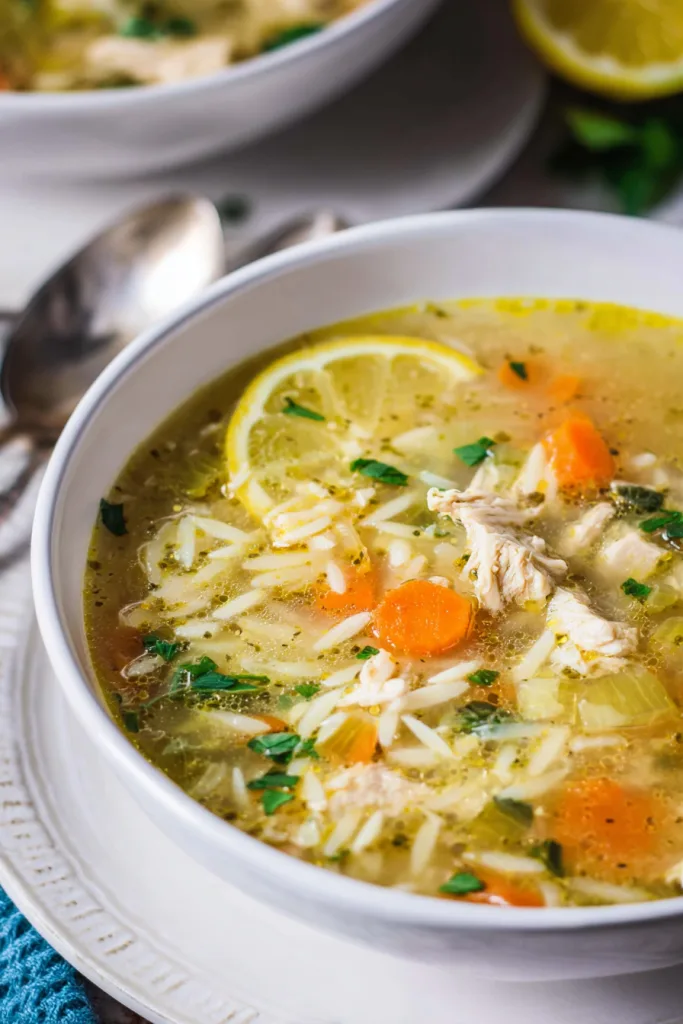 instant pot lemon chicken orzo soup