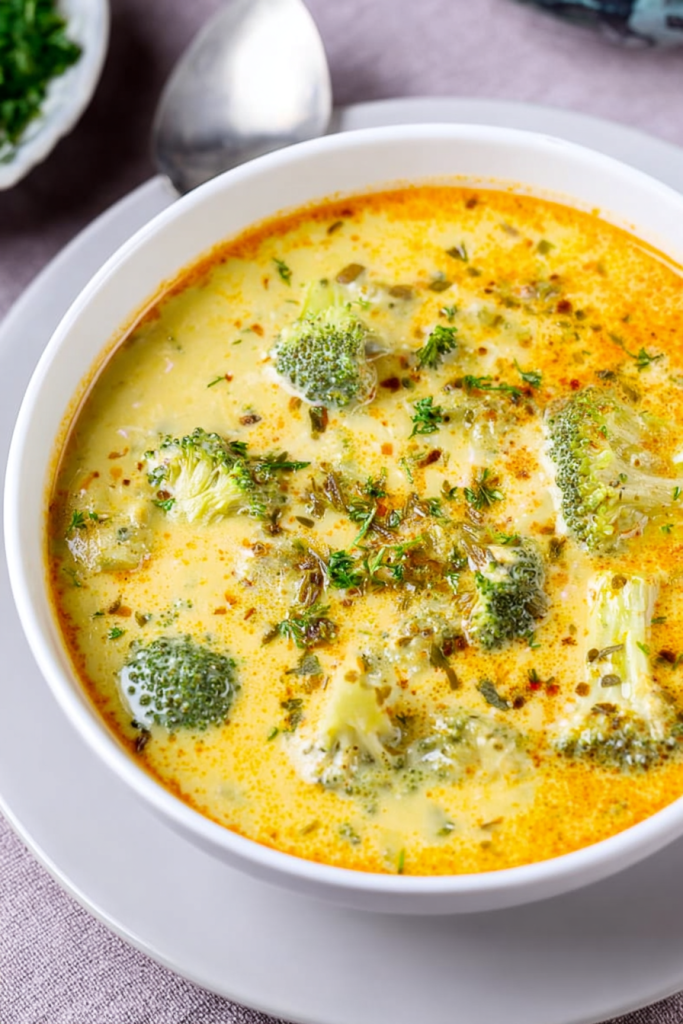 keto broccoli cheese soup