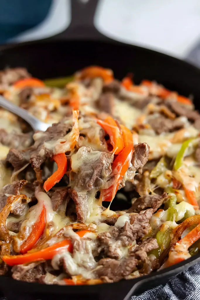 Keto Philly Cheese Steak Skillet