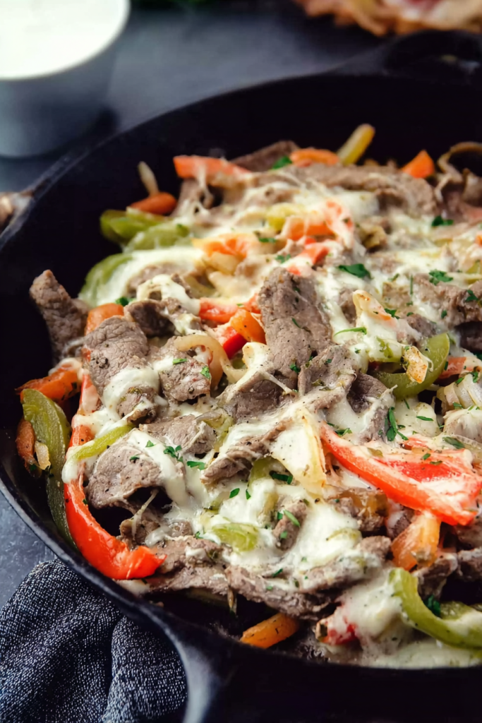 Keto Philly Cheese Steak Skillet