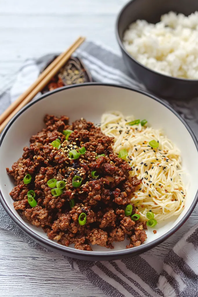 Korean ground beef bowl