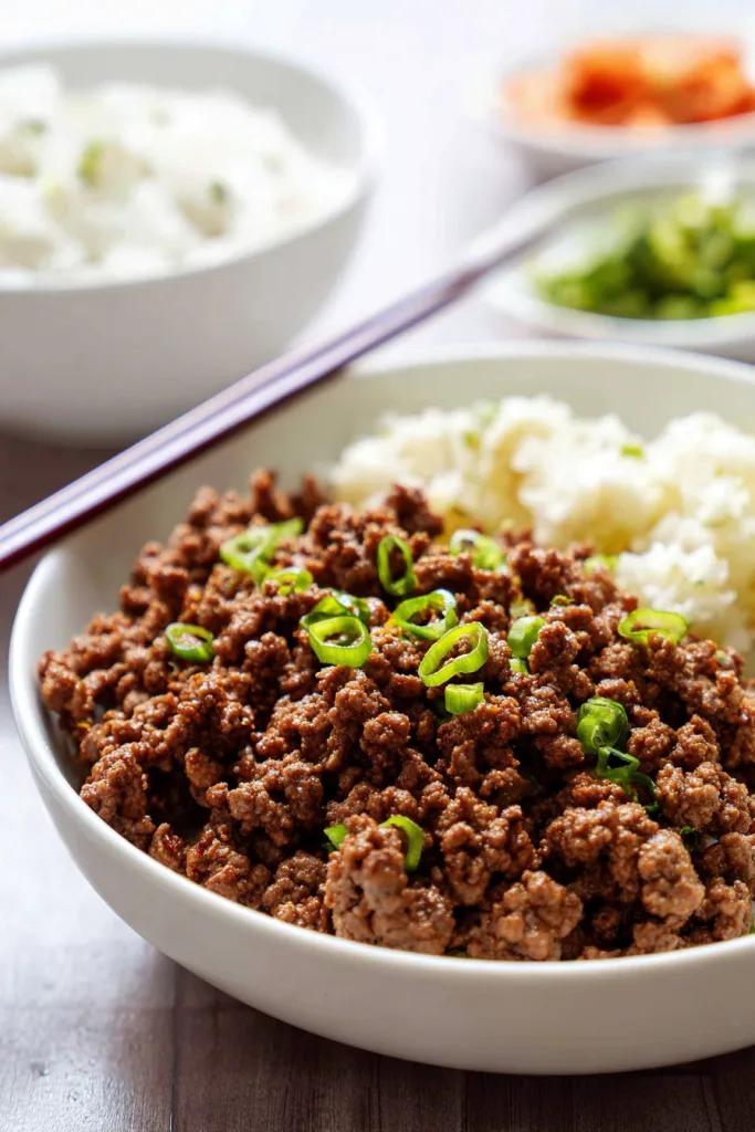 Korean ground beef bowl