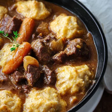 Keto Beef Stew with Cheesy Biscuit Crust