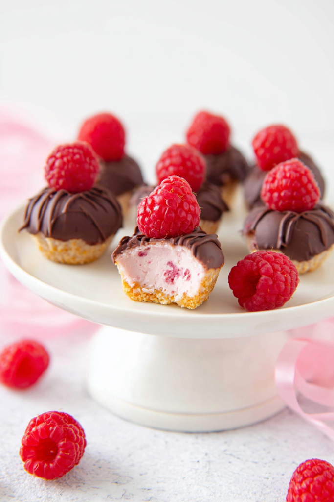Keto Raspberry Cheesecake Bites