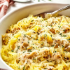 Spaghetti Squash Alfredo with Chicken