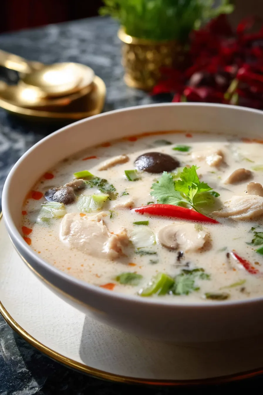 Authentic Tom Kha Gai (Thai Coconut Chicken Soup)