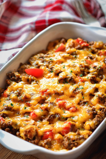 Keto Cheeseburger Casserole