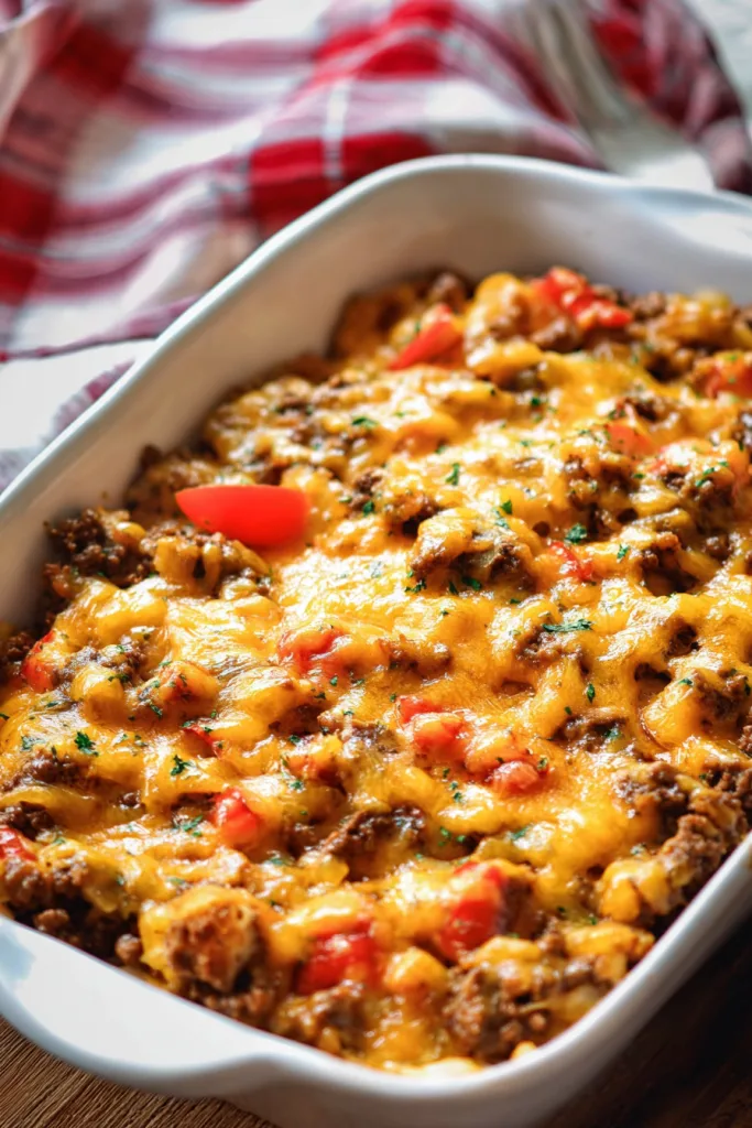 keto cheeseburger casserole