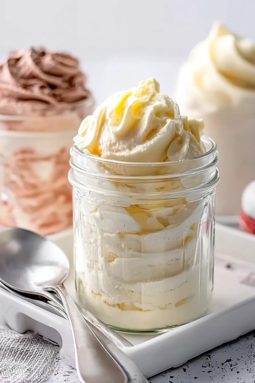Easy Mason Jar Ice Cream (3 Flavors)