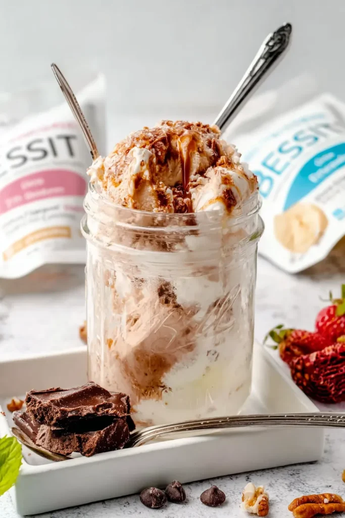 Mason jar ice cream