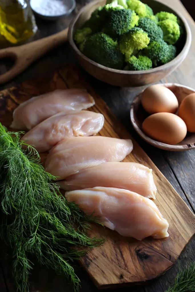 Broccoli chicken fritters