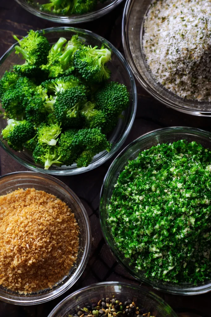 Broccoli chicken fritters