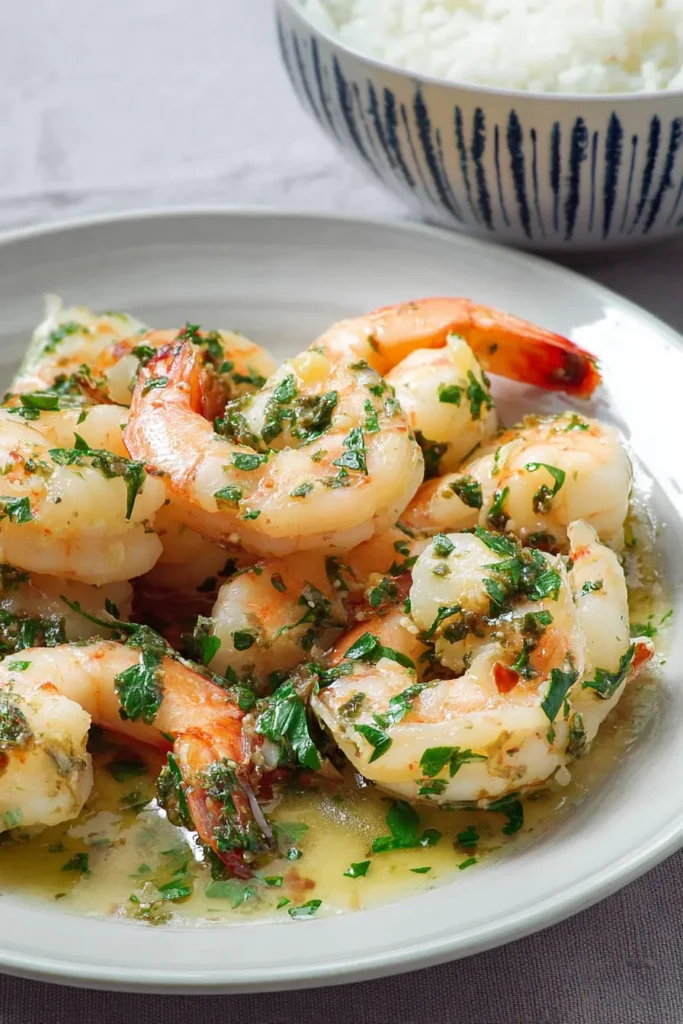 Low-carb shrimp scampi