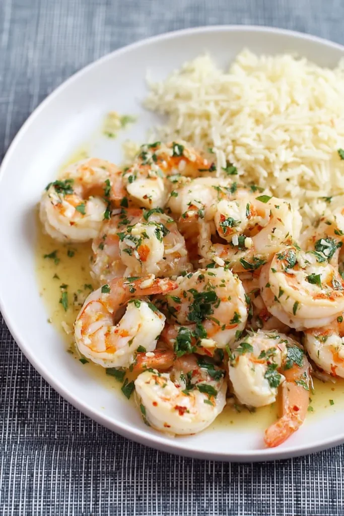 Low-carb shrimp scampi