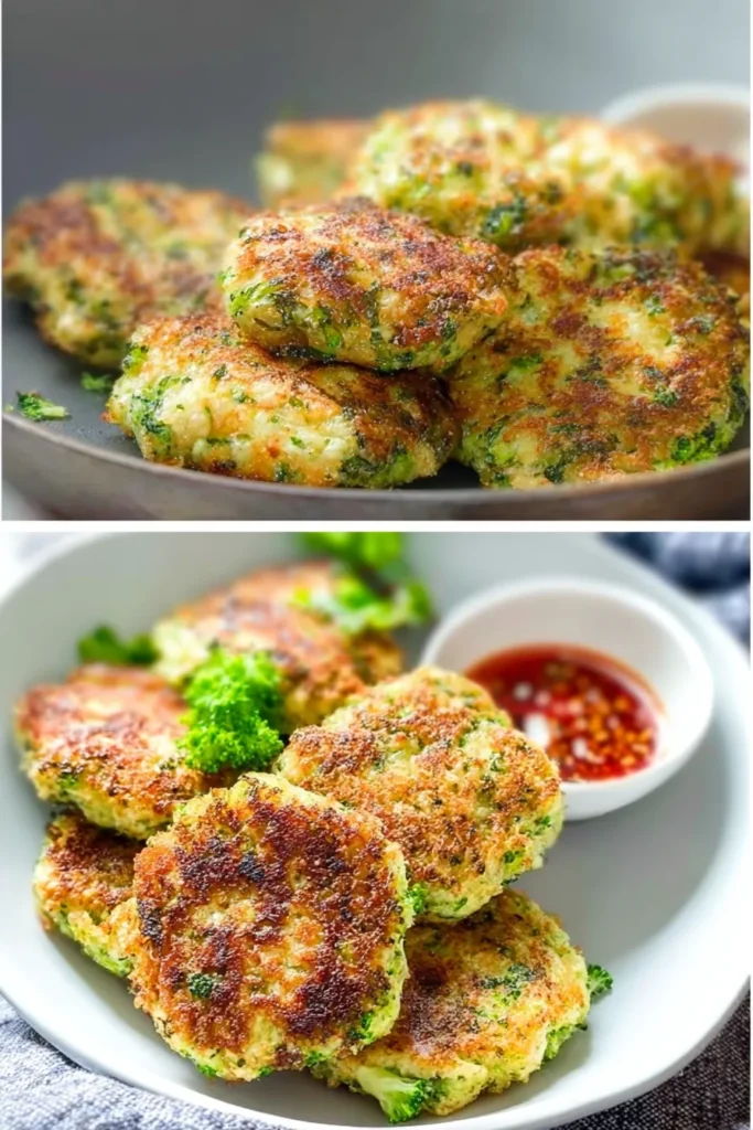 Broccoli chicken fritters