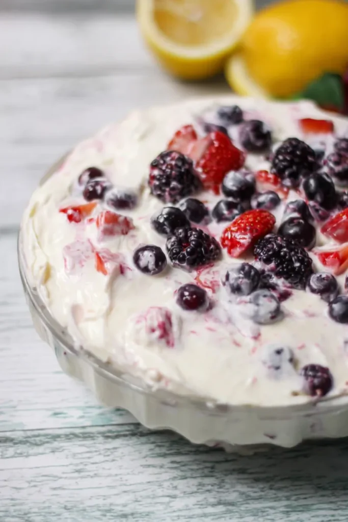 keto lemon berry cheesecake salad