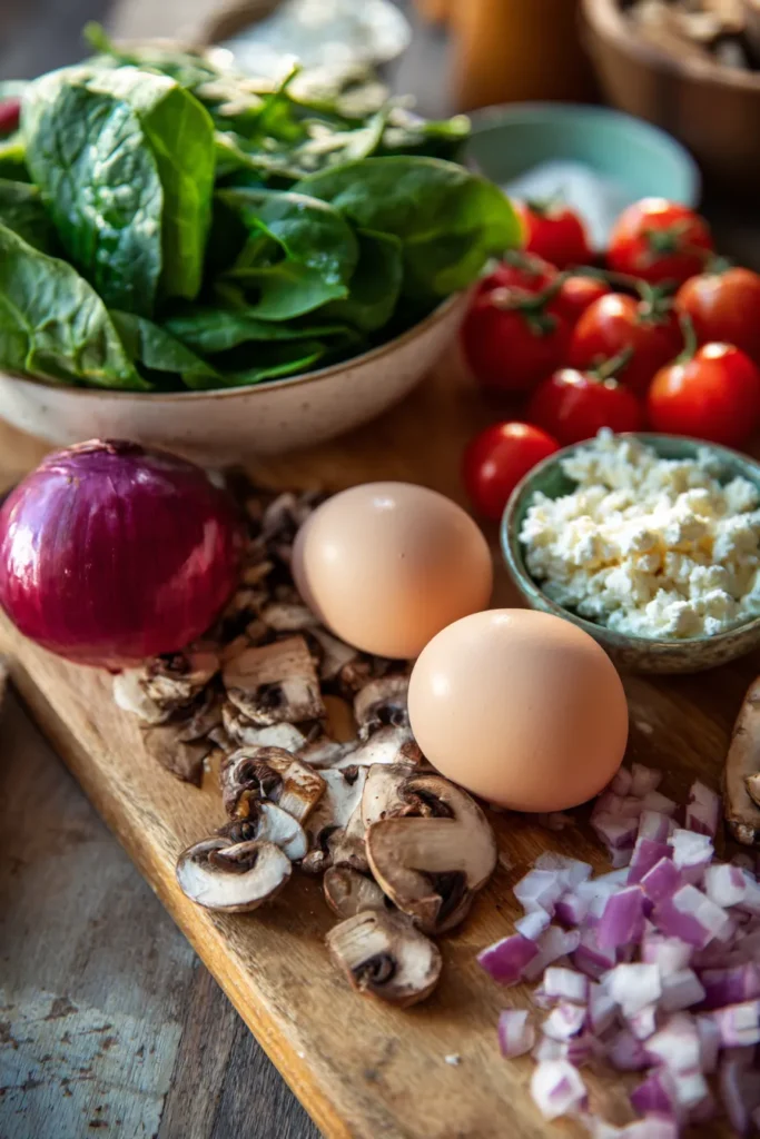 Low calorie omelette