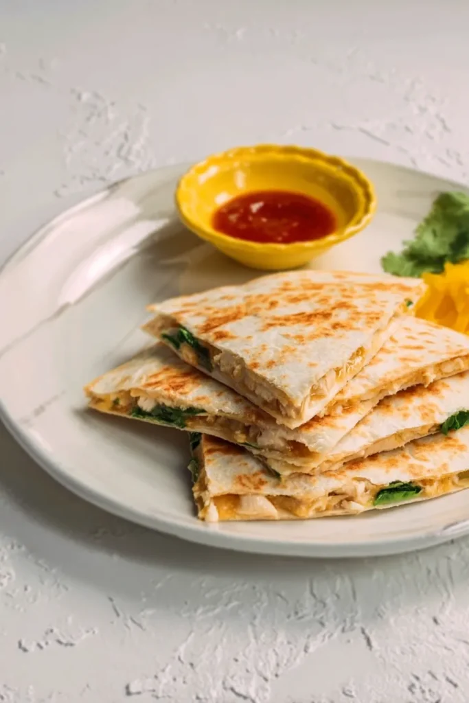 Healthy chicken quesadillas