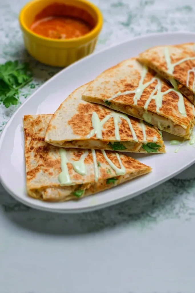 Healthy chicken quesadillas