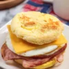 Keto Breakfast Sandwich with Egg, Cheese, and Ham