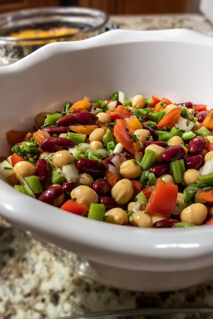 no sugar three bean salad